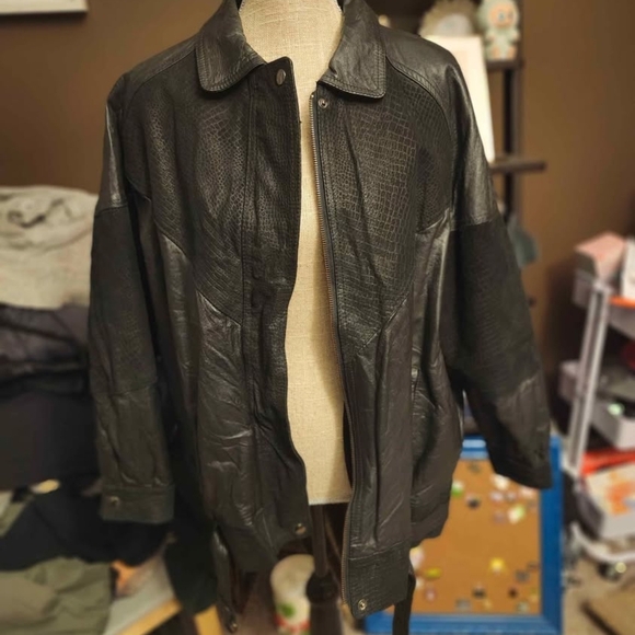 BB Dakota Vintage Black Leather Jacket - Picture 2 of 3